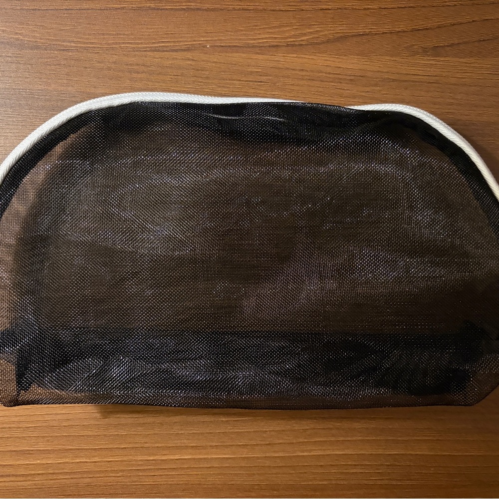 Black Mesh Cosmetic Bag